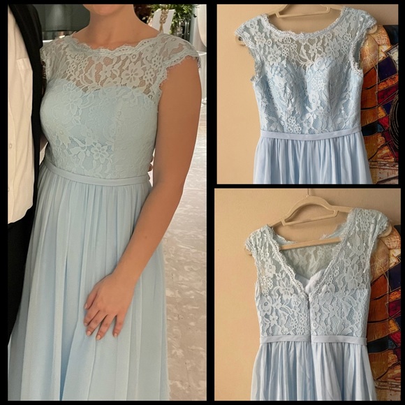 Blue Dress with Pockets | AZAZIE Arden - Picture 5 of 7